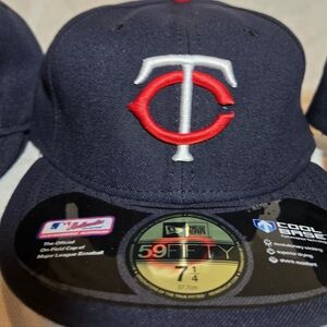 Minnesota Twins MLB New Era 59FIFTY Fitted hats Cap Hat Blue ALL SIZES
